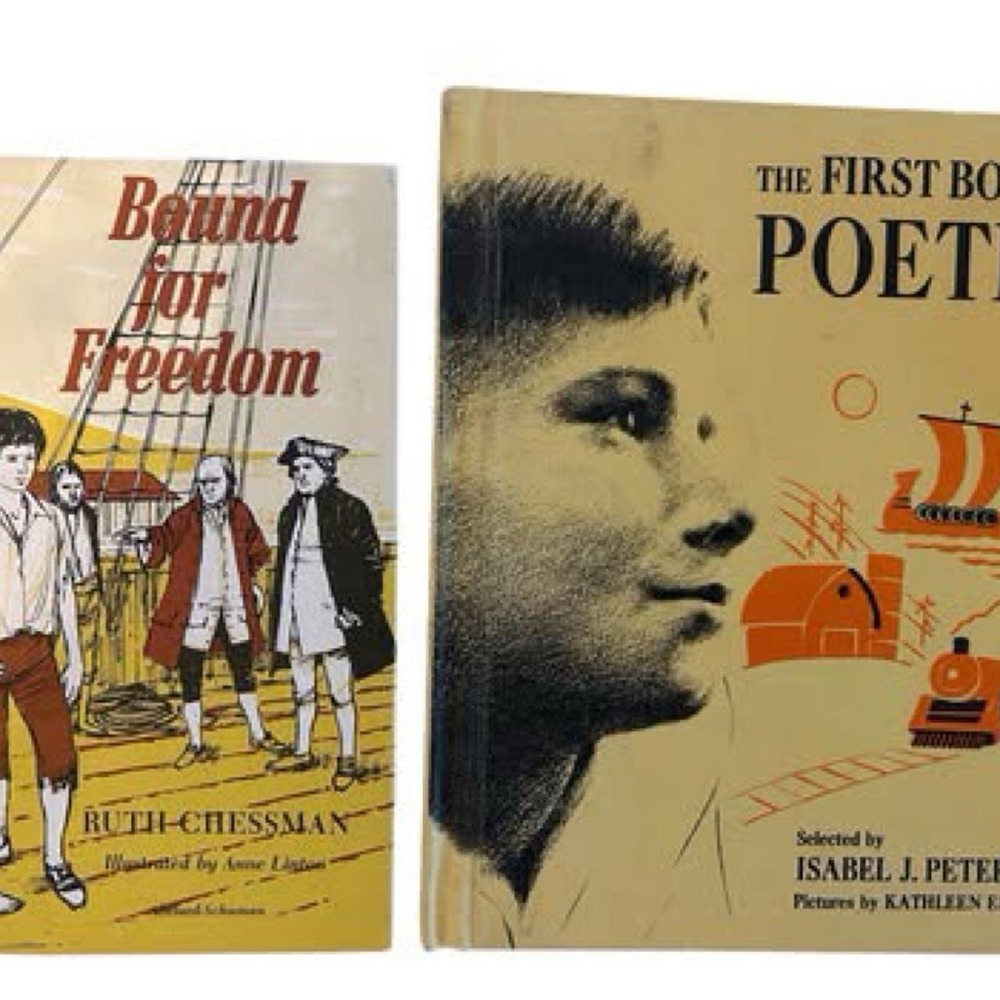 Vintage Set Of Two Books First Book Of Poetry & Bound For Freedom Hardback